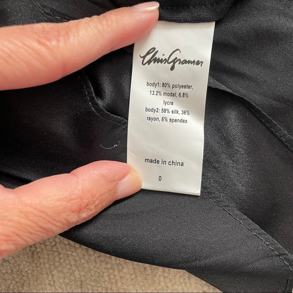 NWT Chris Gramer Jacalin Silk Back Top - Picture 4 of 6